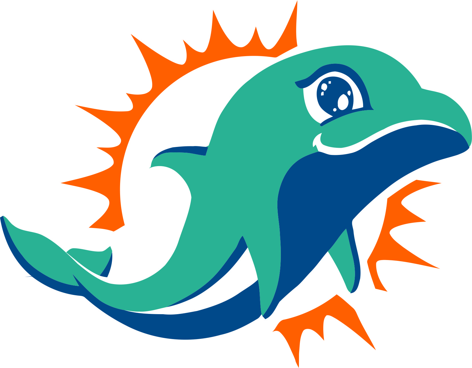 Miami Dolphins Anime Logo iron on transfers
